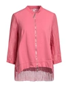 European Culture Woman Sweatshirt Antique Rose Size M Ramie, Cotton, Lycra In Pink