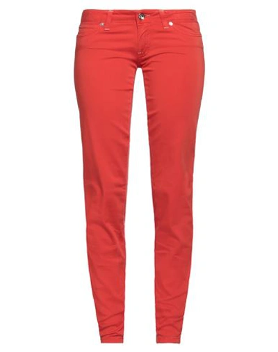 Jacob Cohёn Woman Pants Red Size 26 Cotton, Elastane