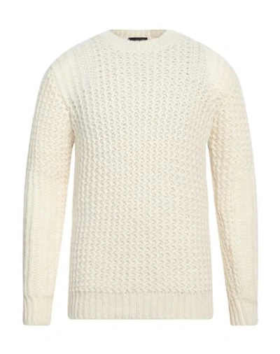 Roberto Collina Man Sweater Ivory Size 42 Merino Wool In White