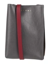 Marni Woman Cross-body Bag Lead Size - Bovine Leather, Brass In Grey