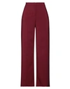 Berna Woman Pants Garnet Size 8 Polyester, Elastane In Red