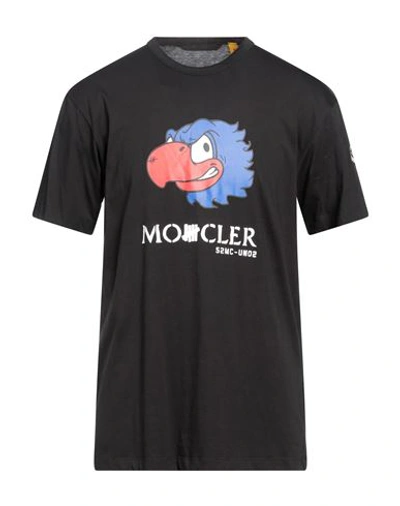 Moncler 2  1952 Man T-shirt Black Size Xl Cotton