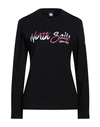 North Sails Woman Sweatshirt Midnight Blue Size L Cotton, Polyester In Blue