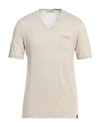 Gran Sasso Man T-shirt Ivory Size 40 Linen In White