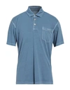 Gant Man Polo Shirt Slate Blue Size M Cotton