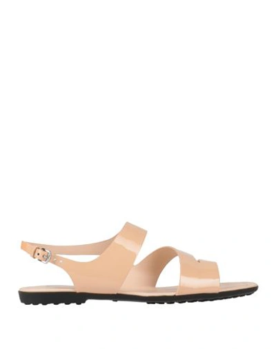 Tod's Woman Sandals Blush Size 6 Soft Leather In Pink