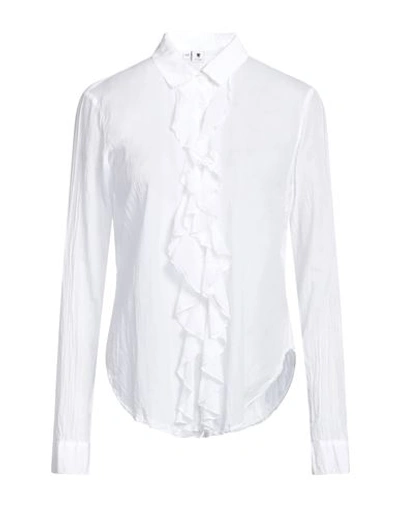 European Culture Woman Shirt White Size M Cotton, Viscose