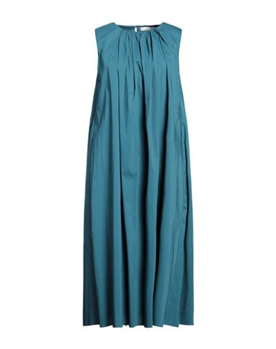 Liviana Conti Woman Midi Dress Pastel Blue Size 12 Cotton, Polyamide, Elastane