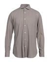 Caliban Man Shirt Khaki Size 15 ¾ Cotton, Viscose In Beige