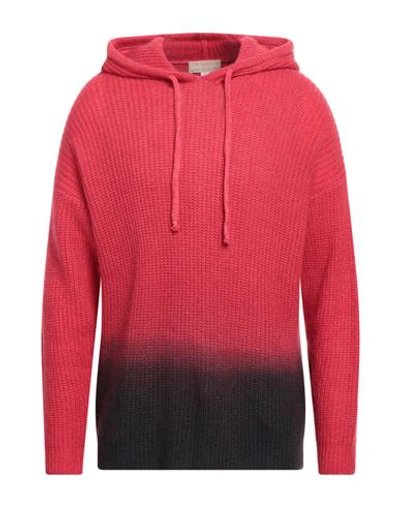 120% Lino Man Sweater Tomato Red Size L Mohair Wool, Polyamide, Linen, Cashmere, Wool