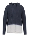 120% Lino Man Sweater Navy Blue Size L Mohair Wool, Polyamide, Linen, Cashmere, Wool