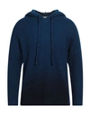 120% Lino Man Sweater Blue Size S Mohair Wool, Polyamide, Linen, Cashmere, Wool