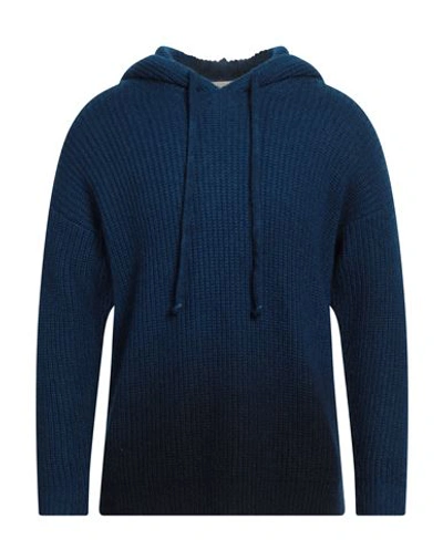 120% Lino Man Sweater Blue Size S Mohair Wool, Polyamide, Linen, Cashmere, Wool
