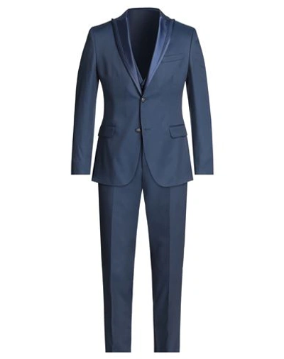 Musani Man Suit Navy Blue Size 34 Viscose, Polyester