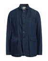 MESSAGERIE MESSAGERIE MAN DENIM OUTERWEAR BLUE SIZE 40 COTTON, LINEN