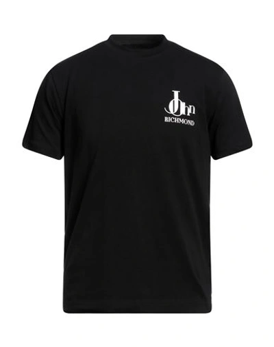 Richmond Man T-shirt Black Size M Cotton, Lycra