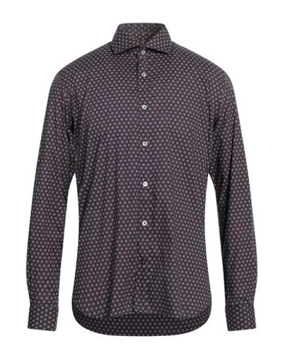 Alley Docks 963 Man Shirt Midnight Blue Size M Cotton, Elastane