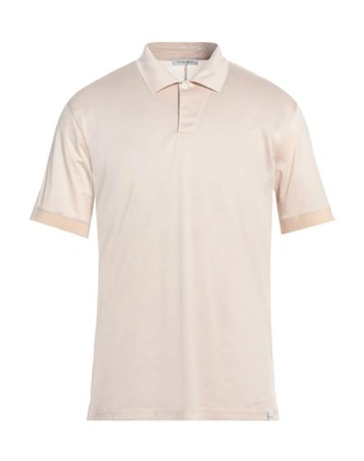 Paolo Pecora Man Polo Shirt Beige Size L Cotton