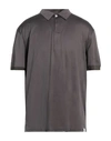 Paolo Pecora Man Polo Shirt Lead Size Xxl Cotton In Grey