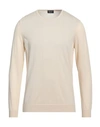 Drumohr Man Sweater Beige Size 42 Cotton In White