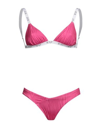 Maria Vittoria Paolillo Mvp Woman Bikini Fuchsia Size L Polyester, Elastane In Pink