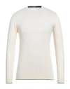 Grey Daniele Alessandrini Man Sweater Cream Size 38 Cotton In White