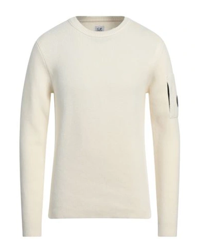 C.p. Company C. P. Company Man Sweater Ivory Size 46 Wool, Polyamide In White