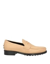 Tod's Man Loafers Beige Size 8.5 Leather
