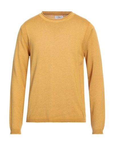 Bellwood Man Sweater Mustard Size 40 Wool, Silk In Yellow