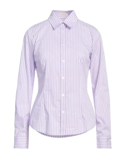 Camicettasnob Woman Shirt Lilac Size 8 Cotton, Polyamide, Elastane In Purple