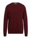 Detwelve Man Sweater Burgundy Size 3xl Wool, Viscose, Cashmere, Polyamide In Red