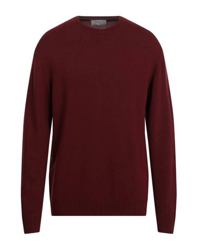 Detwelve Man Sweater Burgundy Size 3xl Wool, Viscose, Cashmere, Polyamide In Red