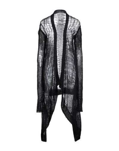 Rick Owens Woman Cardigan Black Size S Polyamide, Mohair Wool, Wool In Black
