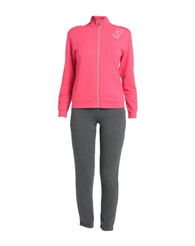 Ea7 Woman Tracksuit Coral Size Xs Cotton, Polyester, Elastane In Red