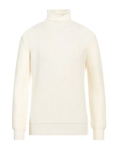 Filippo De Laurentiis Man Turtleneck White Size 44 Merino Wool