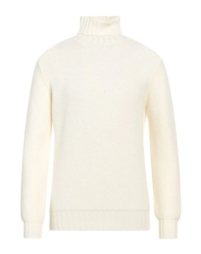 Filippo De Laurentiis Man Turtleneck White Size 44 Merino Wool In White