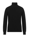 Filippo De Laurentiis Man Turtleneck Black Size 44 Merino Wool