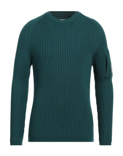 C.p. Company C. P. Company Man Sweater Deep Teal Size 44 Wool, Acrylic In Green