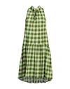 Camicettasnob Woman Midi Dress Acid Green Size 10 Cotton In Green