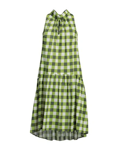 Camicettasnob Woman Midi Dress Acid Green Size 10 Cotton