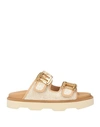 Hogan Woman Sandals Beige Size 5 Textile Fibers In Beige