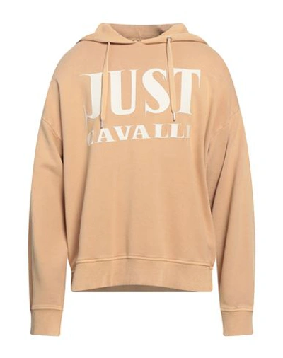 Just Cavalli Man Sweatshirt Beige Size Xl Cotton, Elastane