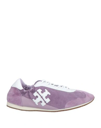 Tory Burch Woman Sneakers Light Purple Size 11 Soft Leather In Purple