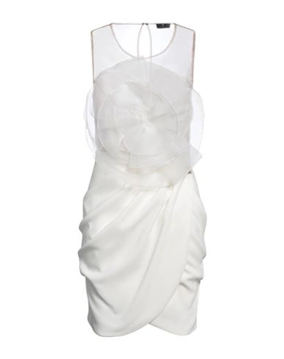 Elisabetta Franchi Woman Mini Dress White Size 8 Polyester, Viscose, Elastane