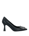 BIBI LOU BIBI LOU WOMAN PUMPS BLACK SIZE 8 SOFT LEATHER