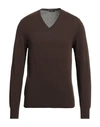 Cruciani Man Sweater Cocoa Size 38 Cotton In Brown