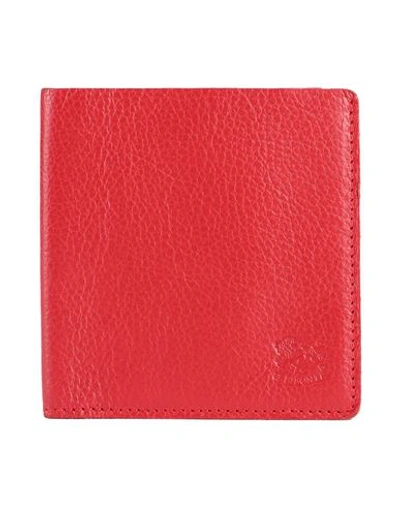 Il Bisonte Man Document Holder Red Size - Soft Leather In Red