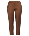 Kartika Woman Pants Brown Size 8 Polyester, Viscose, Elastane