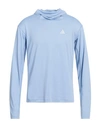 Nike Man Sweatshirt Sky Blue Size Xl Polyester