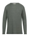 120% Lino Man Sweater Military Green Size Xxl Mohair Wool, Polyamide, Linen, Cashmere, Wool